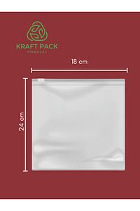 Buzlu Şeffaf Lamineli , Beyaz Fermuarlı Kilitli Poşet ,tekstil Çanta 18*24 Cm -10 Adet ürün fotoğrafı