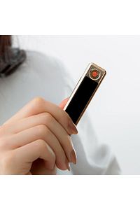 Elektronik Çakmak Metal Usb Şarjlı Siyah Kutulu ürün fotoğrafı