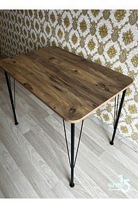 Siyah Metal Ayaklı 60x90 Cm Eclipse (TEK MASA) Mutfak Masası Balkon Masası Çalışma Masası ürün fotoğrafı