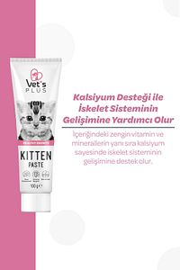 Kitten Folik Asit Ve Taurinli Malt Macun 100gr (YAVRU VE ANNE KEDİLER IÇİN GELİŞİM DESTEKLEYİCİ) ürün fotoğrafı