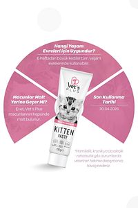 Kitten Folik Asit Ve Taurinli Malt Macun 100gr (YAVRU VE ANNE KEDİLER IÇİN GELİŞİM DESTEKLEYİCİ) ürün fotoğrafı