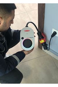 ® Elektrikli Araç Şarj Cihazı Trifaze - Monofaze 50cm 16a Dönüştürücü Kablo ürün fotoğrafı