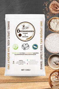 Organik Atalık Dinkel Spelt Kızıl Tam Buğday Unu - 5 Kilo ürün fotoğrafı