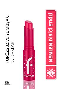 Shea ve Kakao Yağı İçeren Stik Renkli Dudak Nemlendiricisi - Lip Balm -003 STRAWBERRY-8690604555383 ürün fotoğrafı