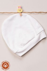Unisex Bebek Penye Organik Pamuklu Yenidoğan 6Lı Bebek Renkli Bere Set ürün fotoğrafı