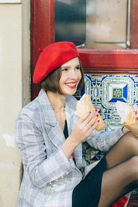Fransız Keçe Bere Ressam Kırmızı ürün fotoğrafı