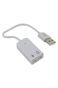 Usb Kablolu 7.1 Destekli Beyaz Ses Kartı ürün fotoğrafı