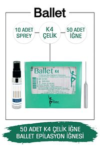 50 Adet K4 Gümüş Epilasyon İğnesi Orijinal Ballet K4 Çelik İğne 20402508 ürün fotoğrafı