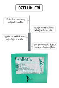 10 Adet K2 Gümüş Epilasyon Iğnesi Orijinal K2 Çelik Iğne 20402509 ürün fotoğrafı