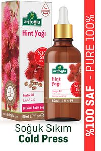 Hint Yağı Soğuk Sıkım 50ml %100 Saf ve Doğal Castor Oil ürün fotoğrafı