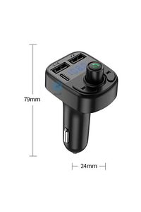 2025 Type-c Bt Araç Fm Transmitter Bluetooth Araç Kiti Mp3 Usb Oto Müzik Çalar Çakmaklık Girişli ürün fotoğrafı