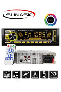 Sn-4250bt Çift Usb Araba Oto Teyp Radyo Bluetooth Usb Sd Aux Rgb Tuş Işığı 4x75 Watt ürün fotoğrafı
