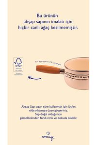 Mood Ahşap Saplı Emaye Haşlama Tavası 18cm (2,2 LİTRE) ürün fotoğrafı