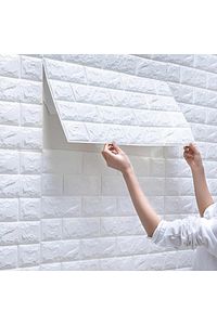 50x54cm 1 Adet Yapışkanlı Esnek Köpük Duvar Kağıdı Paneli 3d Tuğla Desenli Panel ürün fotoğrafı