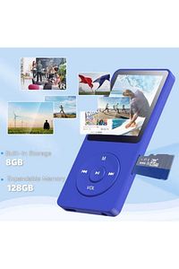 8GB DAHİLİ HAFIZALI BLUETOOTHLU MP3-MP4 ÇALAR SES KAYIT FM RADİO DAHİLİ HOPARLÖR EKRANLI MÜZİK ÇALAR ürün fotoğrafı
