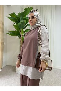 Line Gömlekli Ikili Takım Kahve ürün fotoğrafı