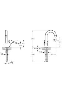 Solid S Döner Borulu Lavabo Bataryasi A42442 ürün fotoğrafı