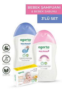2 Adet Doğal Erkek-kız Çocuk Şampuanı 400 ml Bebek Sabunu 150 gr ürün fotoğrafı