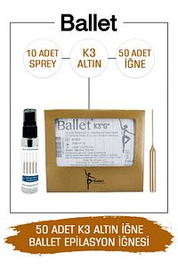 50 Adet K3 Altın Epilasyon İğnesi Orijinal Ballet K3 Gold İğne 20402517 ürün fotoğrafı