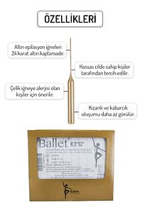 50 Adet K3 Altın Epilasyon İğnesi Orijinal Ballet K3 Gold İğne 20402517 ürün fotoğrafı
