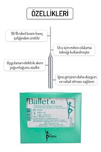 10 Adet K3 Gümüş Epilasyon Iğnesi Orijinal K3 Çelik Iğne 20402510 ürün fotoğrafı