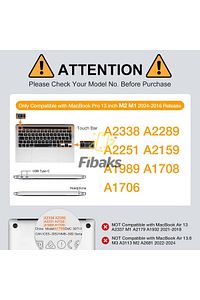 Macbook Pro 13 2020/2022 A2251-a2289-a2338-a1706-a1708-a2159 Kristal Kapak Koruma Kılıf ürün fotoğrafı