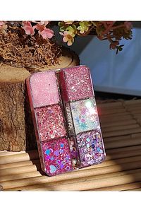 Glitter Göz Farı -yüz Ve Vücut Simi Paleti Pembe Göz Farı Parlak Glitter ürün fotoğrafı