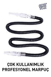 Siyah Küçük Boy Nargile Takımı Tüm Set Masa Üstü Nargile Takımı Mini Nargile Seti ürün fotoğrafı