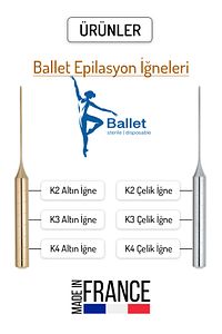 10 Adet K2 Altın Epilasyon İğnesi Orijinal Ballet K2 Gold İğne 20402518 ürün fotoğrafı