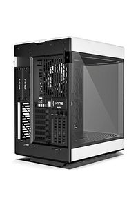 Y60 Siyah-Beyaz Temperli Cam USB 3.2 E-ATX Premium Mid Tower Gaming Kasa (CS-HYTE-Y60-BW) ürün fotoğrafı