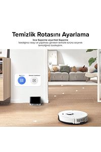 S8 Sonic Mopping Akıllı Robot Süpürge - Beyaz ürün fotoğrafı
