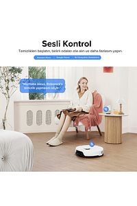 S8 Sonic Mopping Akıllı Robot Süpürge - Beyaz ürün fotoğrafı