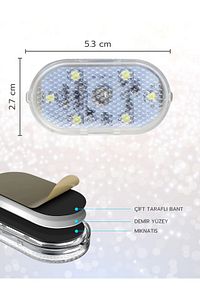 Dokunmatik Sensörlü Mini 6 Led Lamba Usb Şarj Edilebilir Mıknatıslı Beyaz Renk ürün fotoğrafı