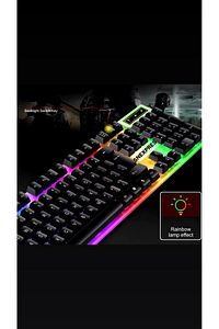 Işıklı Q Klavye - Mouse - Rgb Aydınlatmalı Türkçe Klavye- Oyuncu Klavyesi ürün fotoğrafı