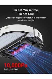 S8 Maxv Ultra Akıllı Robot Süpürge Beyaz ürün fotoğrafı