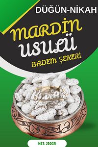 Mardin Usulü Tırtırlı Hayalet Badem Şekeri 250 gr ürün fotoğrafı