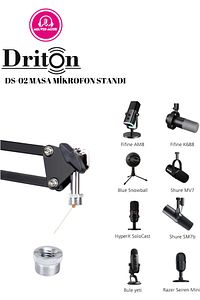 DS-02 PROFESYONEL KONDENSER MASA TİPİ MİKROFON STANDI ürün fotoğrafı