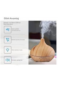 550 ml Aroma Difüzörü Buhar Ultrasonik 7 Renk Led Işıklı Aromatik Oda Kokusu Hava Nemlendirici ürün fotoğrafı