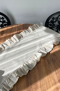 Fırfırlı Keten Runner 40x110 ürün fotoğrafı