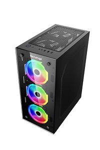 Clear 3 Fanlı Şeffaf Temperli Cam Panel Atx Gaming Oyuncu Bilgisayar Kasası ürün fotoğrafı