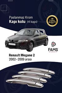 Renaul.t. Megane 2 Krom Kapı Kolu 4 Kapı 2002-2009 P. Çelik (AKSESUAR) ürün fotoğrafı