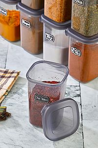 12'li Etiketli Ve Sızdırmaz Kapaklı Baharatlık Seti - 450ml - Etiket Hediyeli ürün fotoğrafı