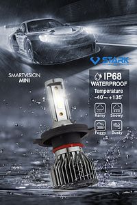 Yeni H4 Led Xenon Far Ampulü Şimşek Etkili Mini Slim Kısa Tip Smart Vision ürün fotoğrafı