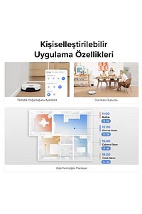 S8 Sonic Mopping Akıllı Robot Süpürge S8 Beyaz ürün fotoğrafı