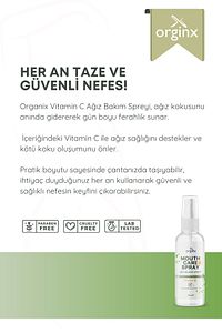 Vitamin C Ağız Bakım Spreyi - Anında Ağız Kokusu Giderici, Ferah ve Sağlıklı Nefes 50 ml ürün fotoğrafı