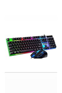 Işıklı Q Klavye - Mouse - Rgb Aydınlatmalı Türkçe Klavye- Oyuncu Klavyesi ürün fotoğrafı