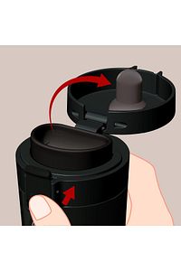 Snape 380ml Filtreli Çift Katmanlı Mug Termos Bardak Mat Siyah ürün fotoğrafı