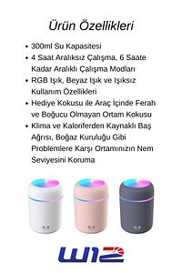 300ml Araç Içi Usb Kablolu Oto Kokusu Hava Nemlendirici - Bubble Gum Esansı Hediyeli ürün fotoğrafı