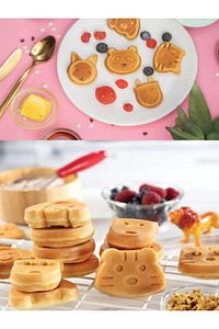 Ksm-2405K Elektrikli Waffle Makinesi Çocuk Portatif Mutfak Mini Waffle Izgara ürün fotoğrafı