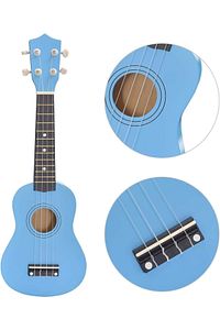 Soprano Açık Mavi Ukulele 54cm Kılıf Ve Pena ürün fotoğrafı